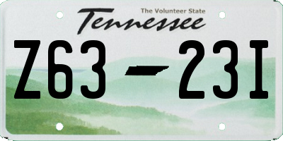 TN license plate Z6323I
