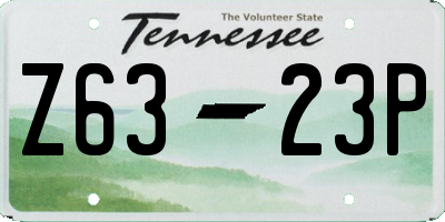 TN license plate Z6323P