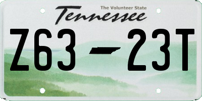 TN license plate Z6323T