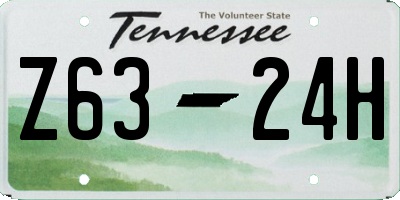 TN license plate Z6324H
