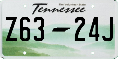 TN license plate Z6324J