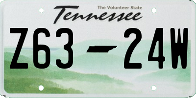 TN license plate Z6324W
