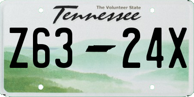 TN license plate Z6324X
