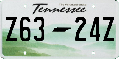TN license plate Z6324Z