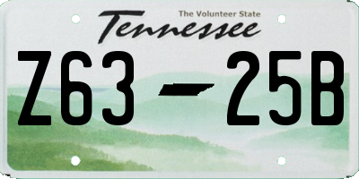TN license plate Z6325B