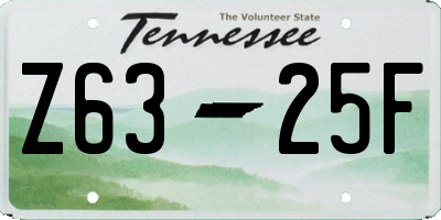 TN license plate Z6325F