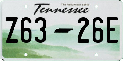 TN license plate Z6326E