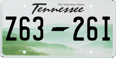 TN license plate Z6326I