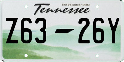 TN license plate Z6326Y