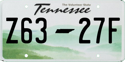 TN license plate Z6327F