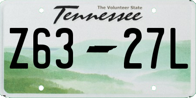 TN license plate Z6327L