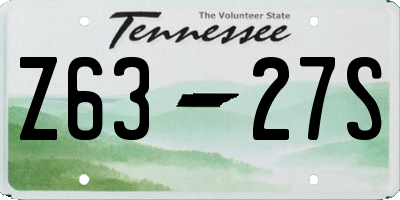 TN license plate Z6327S