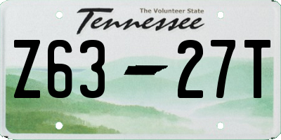 TN license plate Z6327T
