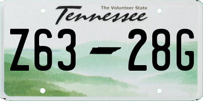 TN license plate Z6328G