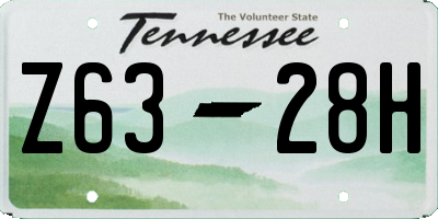 TN license plate Z6328H