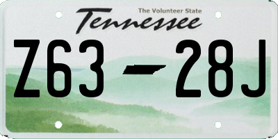 TN license plate Z6328J