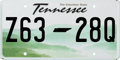 TN license plate Z6328Q