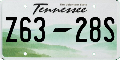 TN license plate Z6328S