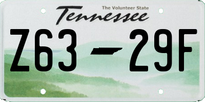 TN license plate Z6329F