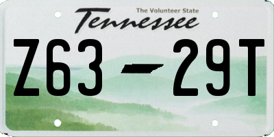 TN license plate Z6329T