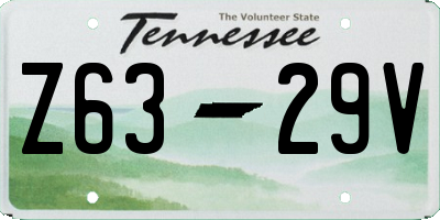 TN license plate Z6329V