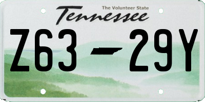 TN license plate Z6329Y