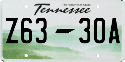 TN license plate Z6330A