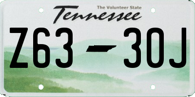 TN license plate Z6330J