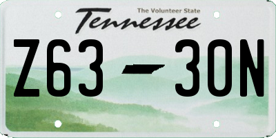 TN license plate Z6330N