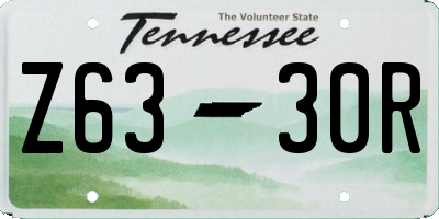 TN license plate Z6330R