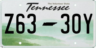 TN license plate Z6330Y