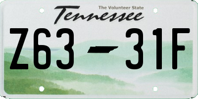 TN license plate Z6331F
