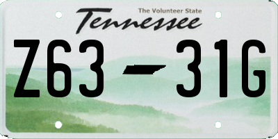 TN license plate Z6331G