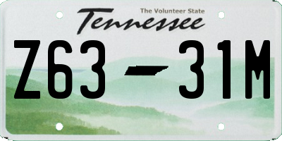 TN license plate Z6331M