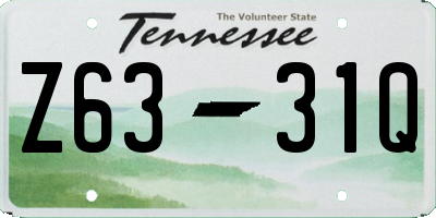 TN license plate Z6331Q