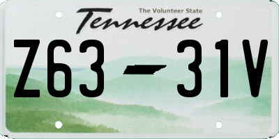 TN license plate Z6331V