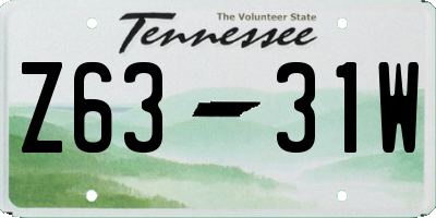 TN license plate Z6331W