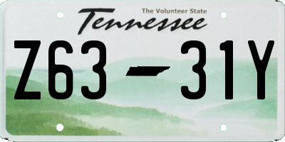 TN license plate Z6331Y