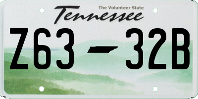TN license plate Z6332B