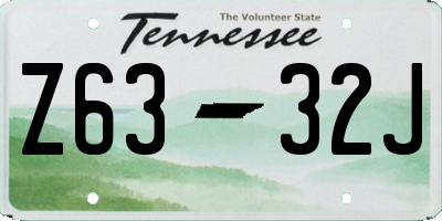 TN license plate Z6332J
