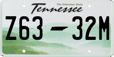 TN license plate Z6332M