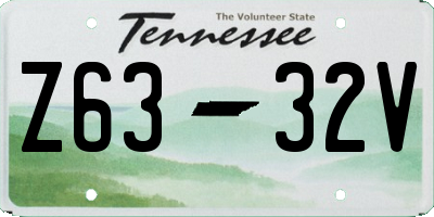 TN license plate Z6332V