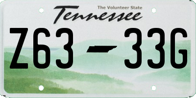 TN license plate Z6333G