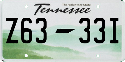 TN license plate Z6333I