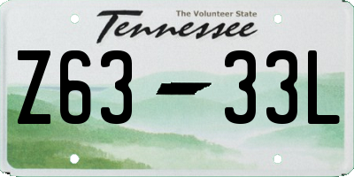 TN license plate Z6333L