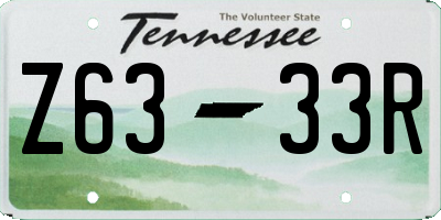 TN license plate Z6333R