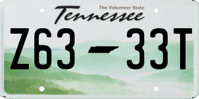 TN license plate Z6333T
