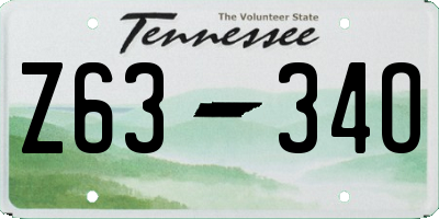 TN license plate Z6334O