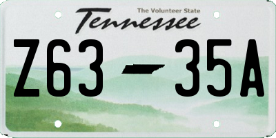 TN license plate Z6335A