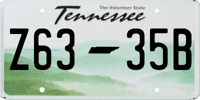 TN license plate Z6335B
